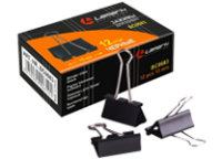 Зажимы черные в наборе - 15мм 12шт. "Lamark" (ФинСиб)