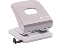 Дырокол - 30л. серый "Lamark. Mettallic" с линейкой (ФинСиб)