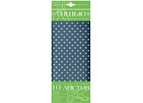 Бумага цветная - 50х66см. 10л. 20гр. "Hobby Time. Тишью" горошек черный фон (Альт)