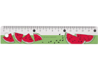 Линейка пластиковая - 15см. "HappyGraphix. Fresh & fruity. Арбуз" (Альт)