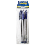 Ручки шариковые в наборе -  1цв.3шт. синий стержень "Айголек Crystal" (SARAJU)