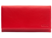 Портмоне кожаное женское - красный (Мальченок)
