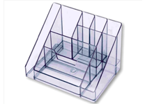 Подставка д/канцелярских принадлежностей "Каскад" тонированный голубой (Стамм)