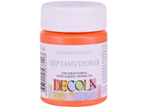 Краска акриловая перламутровая - 50мл. оранжевый "Декола" (Н.П.)