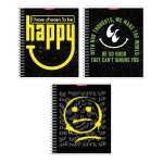 Тетрадь - А5  48л. клетка "Смайлы" на гребне (Академия)