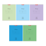 Тетрадь - А5  12л. 1класс косая "Однотонные Микс" (Академия)