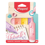 Маркеры текстовые в наборе - 4цв. "Pastel.Flex" в блистере (Maped)