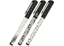 Ручка шариковая - синий стержень 0.7мм. "DreamWrite. Черно-белая романтика" в тубусе (Bruno Visconti)