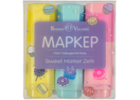 Маркеры текстовые в наборе - 3цв. "SWEET MARKER ZEFIR" (Bruno Visconti)