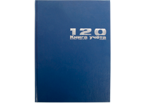 Книга учета - А4 120л. линейка синий б/вин. обл. тв.переплет (Альт)