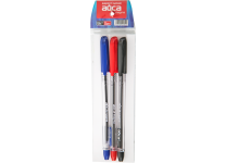 Ручки шариковые в наборе -  3цв. 3шт. синий/красный/черный стержень "Айголек Crystal" (SARAJU)