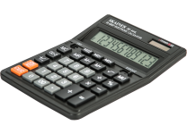 Калькулятор - 12раз. "SKAINER" SK-444L черный (пл.. 12 разрд.. 2 пит.. 2 пам.. 157 x 200 x 32 мм) (SKAINER)