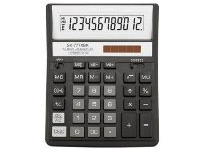 Калькулятор - 12раз. "SKAINER" SK-777XBK черный (пл.. 12 разрд.. 2 пит.. 2 пам.. 157 x 200 x 32 мм) (SKAINER)