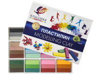 Пластилин - 40цв. "Классика" 800г. со стеком. картон. упаковка. (Луч) 
