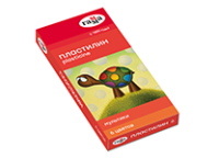 Пластилин -  6цв. "Мультики" 120гр. со стеком картон.уп. (Гамма)