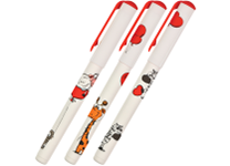 Ручка шариковая - синий стержень 0.7мм. "DreamWrite. Мультяшные зверушки" в тубусе (Bruno Visconti)